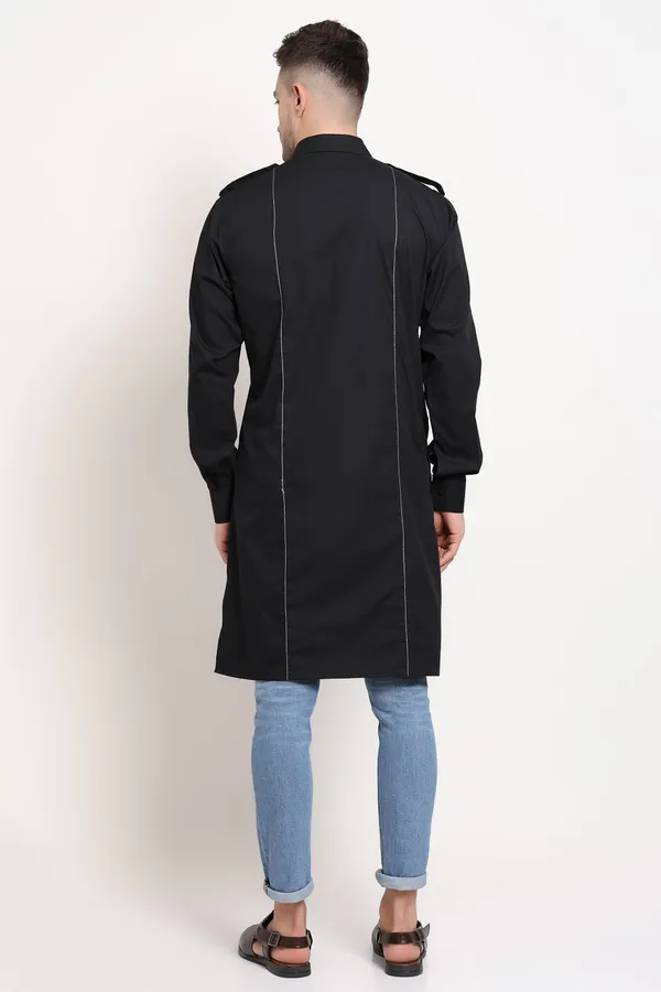 Black_Cotton_Urban_Zip_Kurta_With_Silver_Stitch_Detail_For_Men