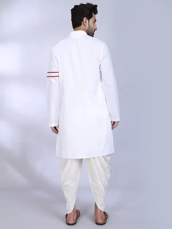 White_Cotton_Kurta_With_Red_Piping_Accents_For_Men