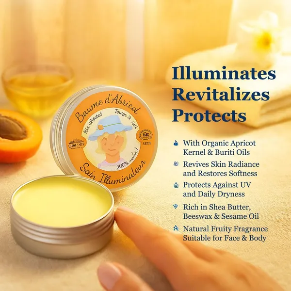 Oleanat_Organic_Apricot_Face_&_Body_Balm_30ml_–_French_COSMOS_Certified_Illuminating_Moisturizer_with_Apricot_&_Buriti_Oils_for_All_Skin_Types