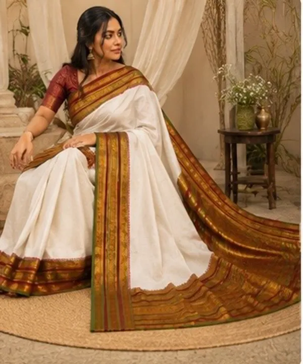 Mull_cotton_saree_with_pure_kanchi_border