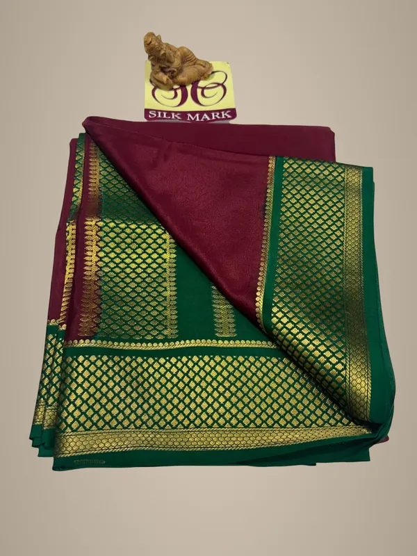 Pure_Mysore_Crepe_Silk_Sarees_With_Blouse_Piece