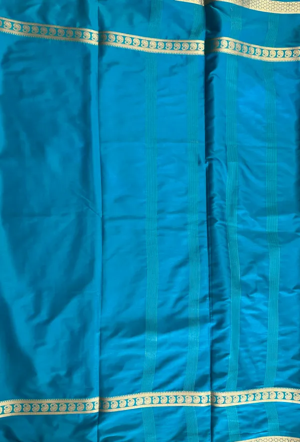 Semi_Crepe_Silk_Saree_Bentex_Teal