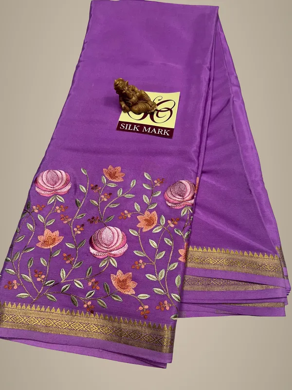 Pure_Mysore_Crepe_Silk_Sarees_With_Blouse_Piece