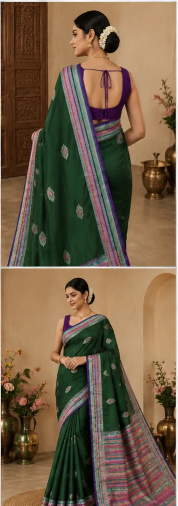 Pure_Handloom_Katan_Minakari_Silk_Saree_Multi_Rankat_Border