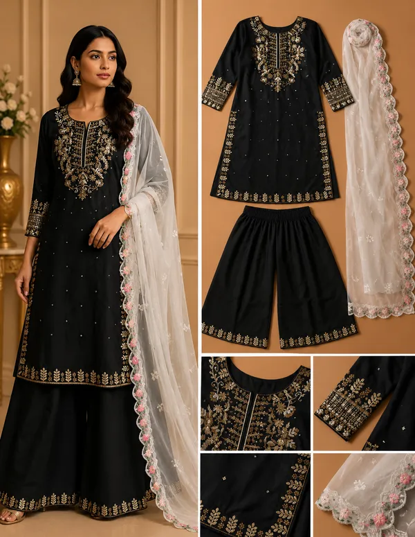 3_piece_kurta_Plazzo_set