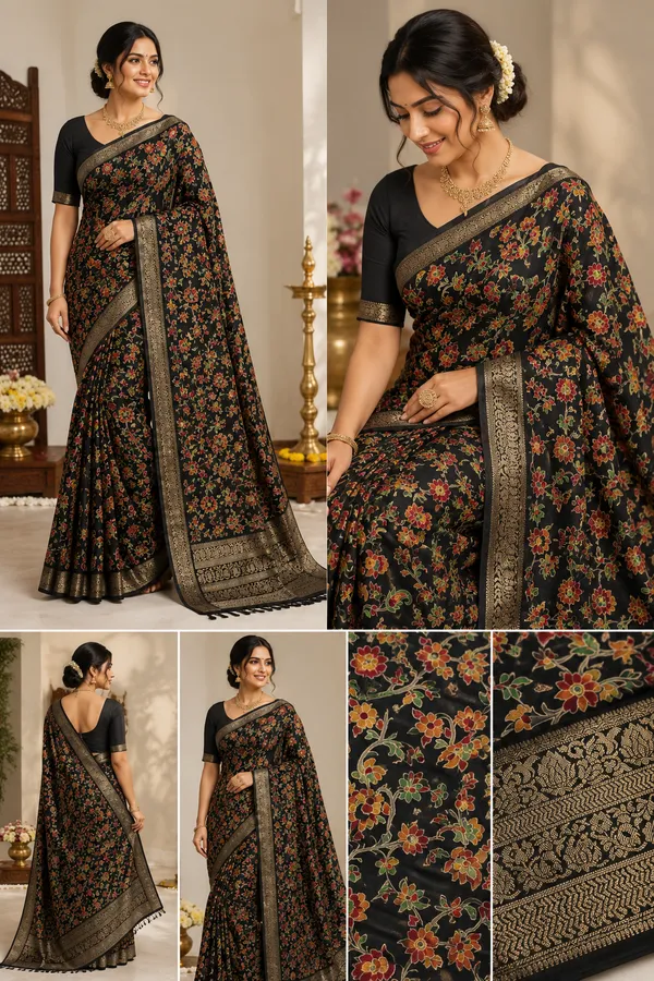 Semi_Dola_Silk_Saree_With_Running_Blouse_3