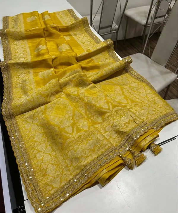 Yellow_Russian_Cotton_Silk_Weaving_Saree