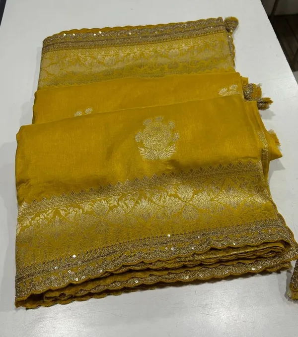 Yellow_Russian_Cotton_Silk_Weaving_Saree