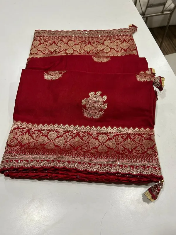 Red_Russian_Cotton_Silk_Weaving_Saree