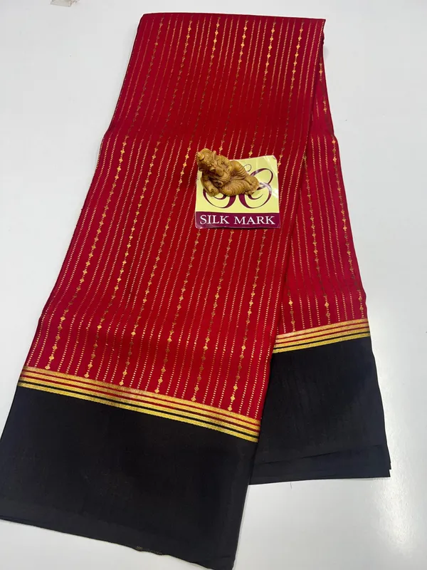 Pure_Mysore_Crepe_Silk_Sarees_With_Blouse_Piece