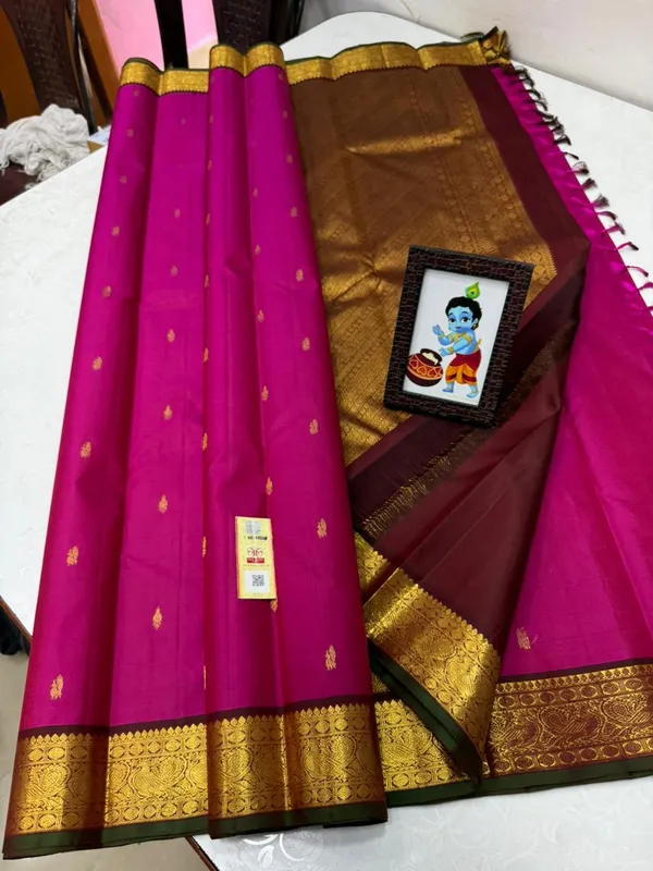 Pure_Kanchi_Silk_Sarees_With_Silk_Mark_Description_Classical_Border_Collections