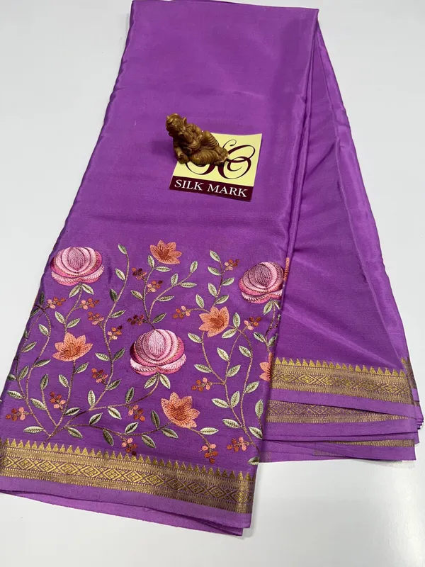 Pure_Mysore_Crepe_Silk_Sarees_With_Blouse_Piece