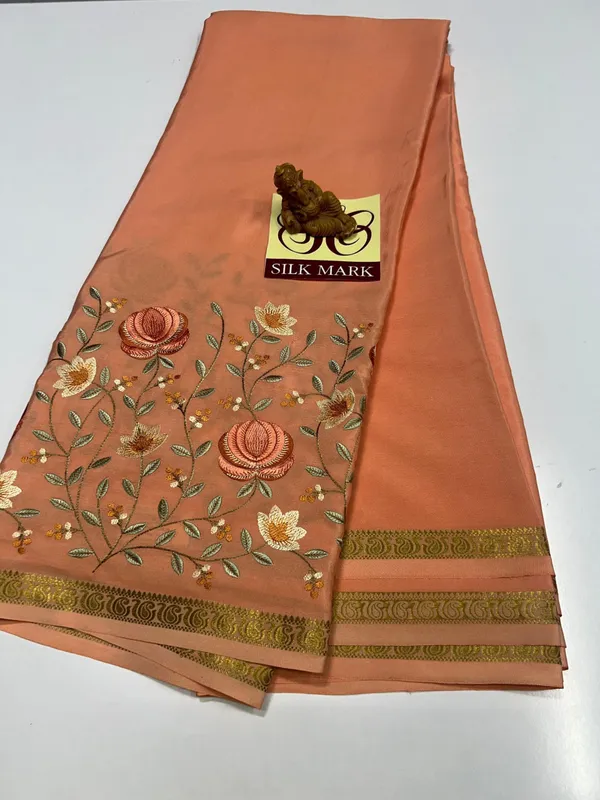 Pure_Mysore_Crepe_Silk_Sarees_With_Blouse_Piece