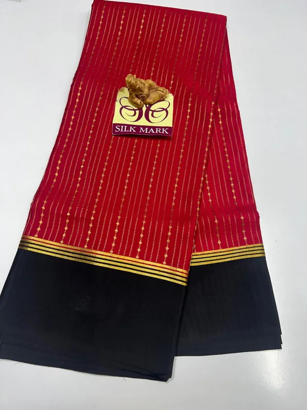 Pure_Mysore_Crepe_Silk_Sarees_With_Blouse_Piece