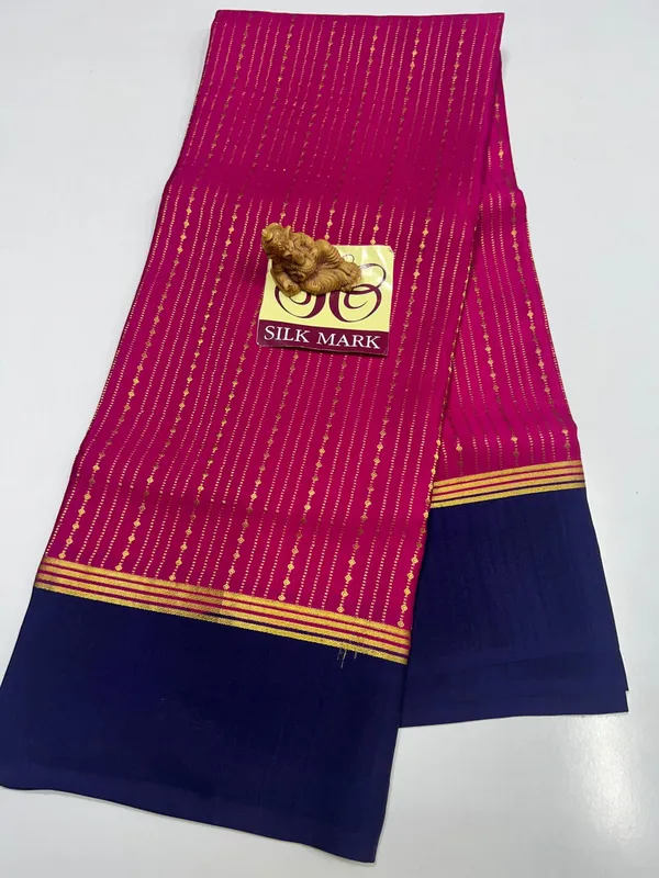 Pure_Mysore_Crepe_Silk_Sarees_With_Blouse_Piece