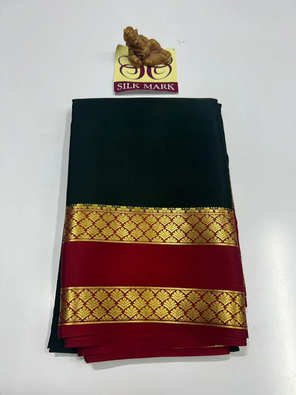 Pure_Mysore_Crepe_Silk_Sarees_With_Blouse_Piece