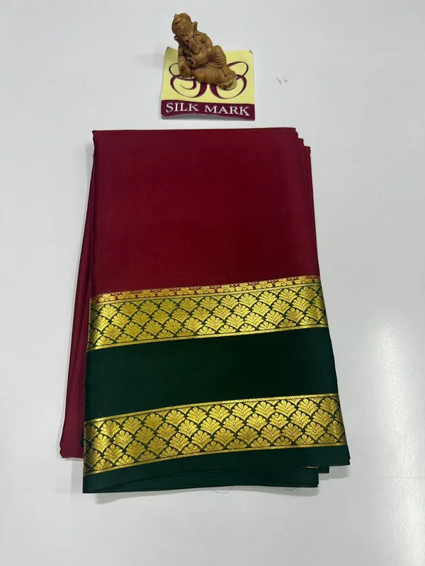 Pure_Mysore_Crepe_Silk_Sarees_With_Blouse_Piece
