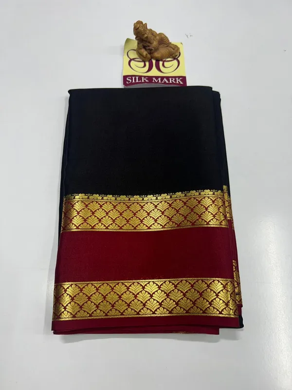 Pure_Mysore_Crepe_Silk_Sarees_With_Blouse_Piece