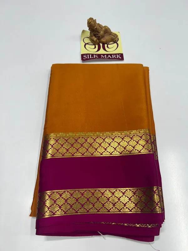 Pure_Mysore_Crepe_Silk_Sarees_With_Blouse_Piece