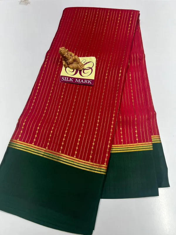 Pure_Mysore_Crepe_Silk_Sarees_With_Blouse_Piece