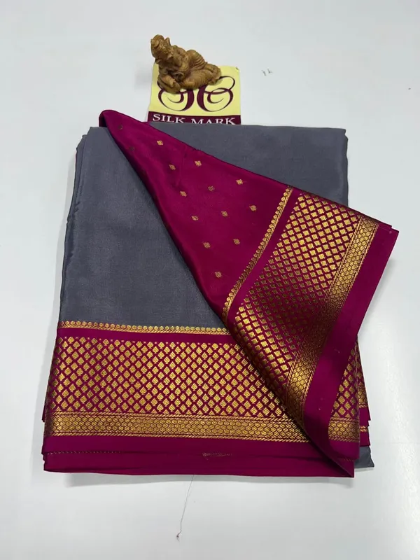 Pure_Mysore_Crepe_Silk_Sarees_With_Blouse_Piece