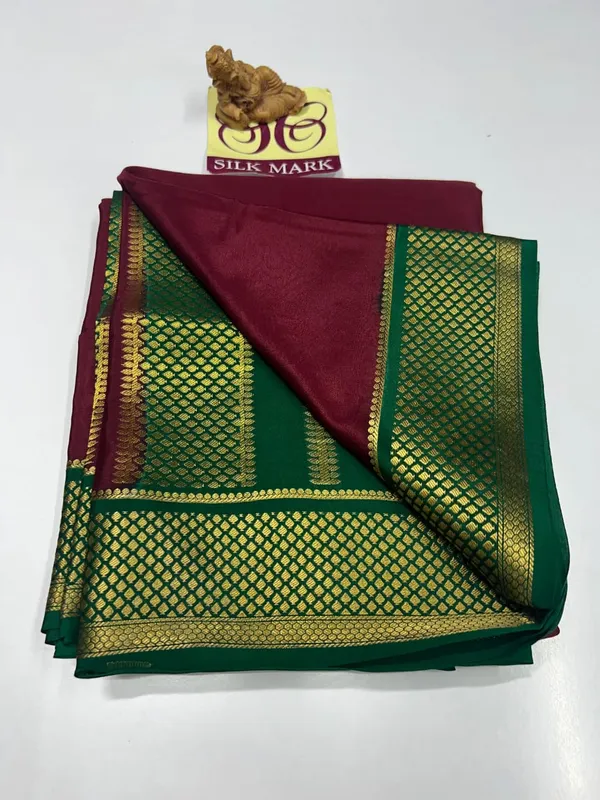 Pure_Mysore_Crepe_Silk_Sarees_With_Blouse_Piece