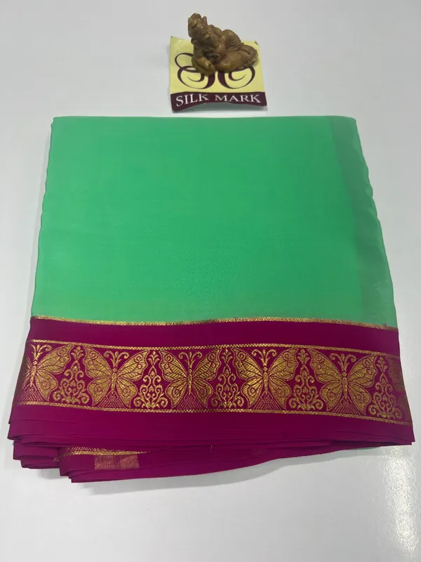 Pure_Mysore_Crepe_Silk_Sarees_With_Blouse_Piece
