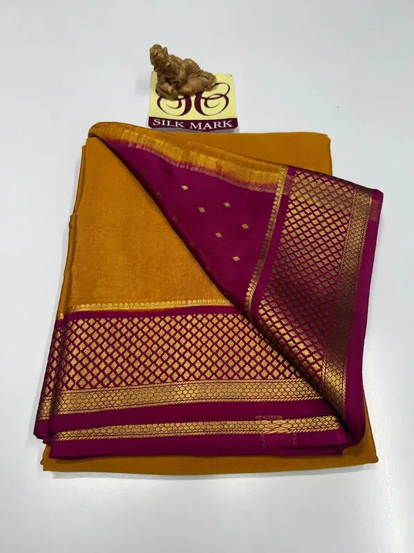 Pure_Mysore_Crepe_Silk_Sarees_With_Blouse_Piece