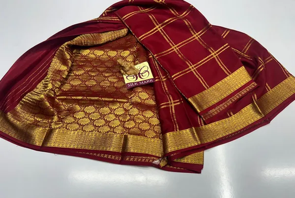 Pure_Mysore_Crepe_Silk_Sarees_With_Blouse_Piece