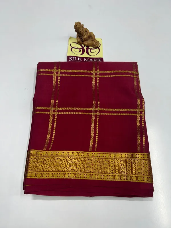 Pure_Mysore_Crepe_Silk_Sarees_With_Blouse_Piece