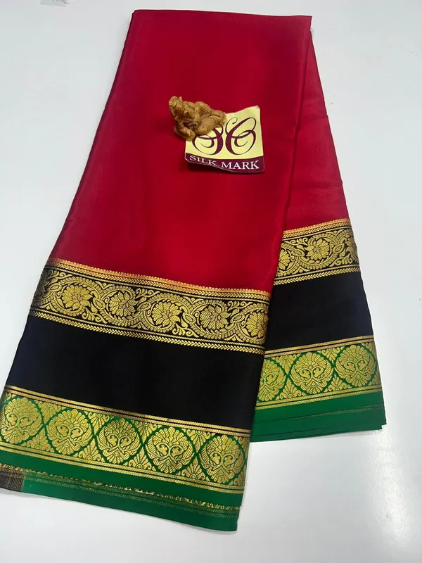 Pure_Mysore_Crepe_Silk_With_Embroidery_Saree_With_Blouse_Piece