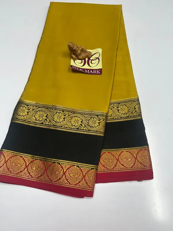 Pure_Mysore_Crepe_Silk_With_Embroidery_Saree_With_Blouse_Piece