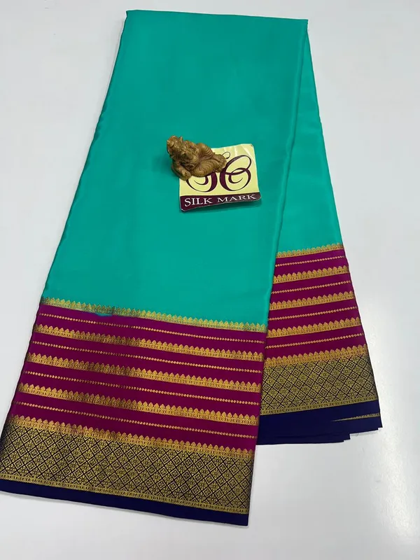 Pure_Mysore_Crepe_Silk_With_Embroidery_Saree_With_Blouse_Piece