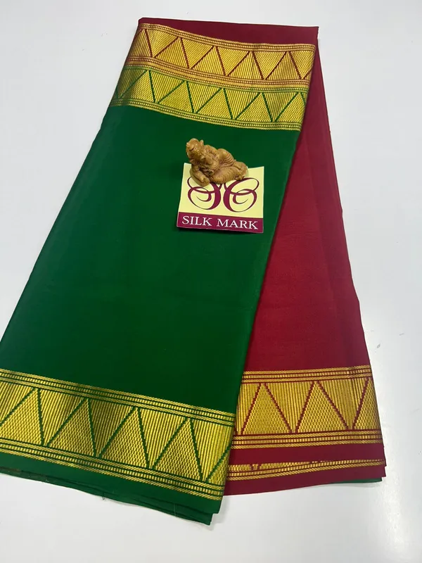 2D_Pure_Crepe_Silk_Sarees_With_Silk_Mark_Half_And_Half_Mysore_Crepe_Silk_Sarees_With_Running_Blouse_Piece
