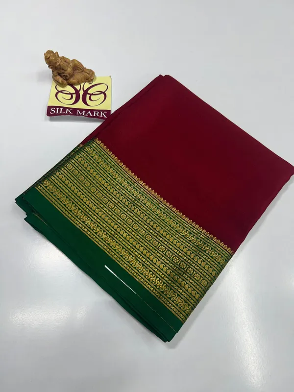 Pure_Mysore_Crepe_Silk_With_Embroidery_Saree_With_Blouse_Piece