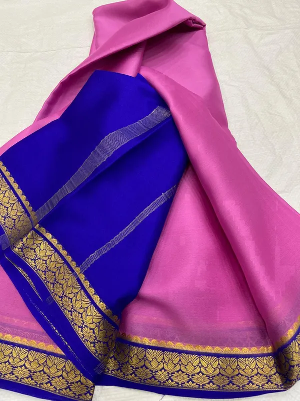 Lightweight_Contrast_Pallu_And_Contrast_Blouse_Pure_Mysore_Crepe_Silk_Sarees