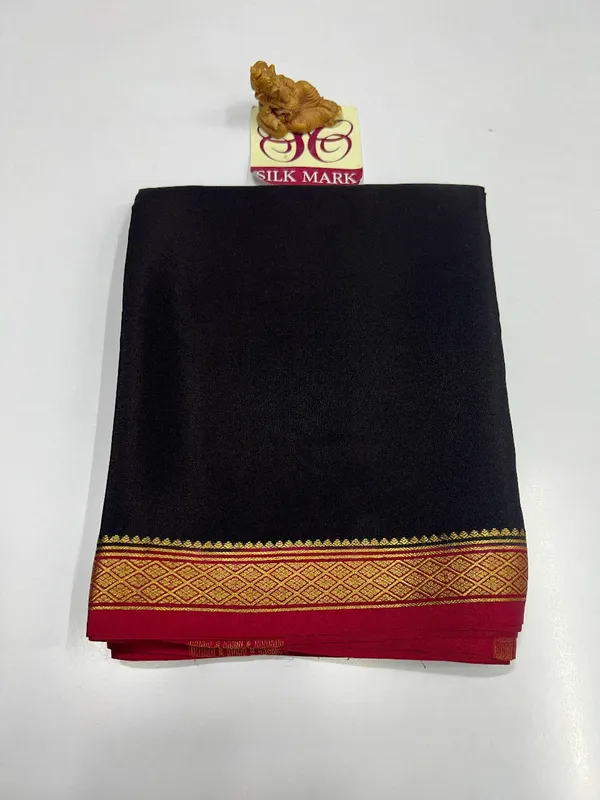 Pure_Mysore_Crepe_Silk_With_Embroidery_Saree_With_Blouse_Piece