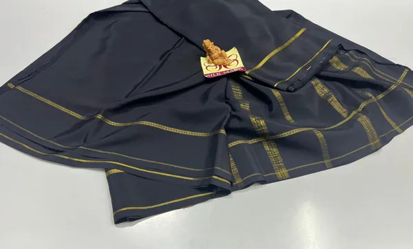 Pure_Zari_Mysore_Crepe_Silk_Sarees_With_Blouse_Piece