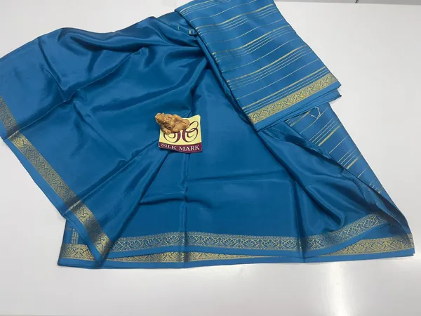 Pure_Zari_Mysore_Crepe_Silk_Sarees_With_Blouse_Piece