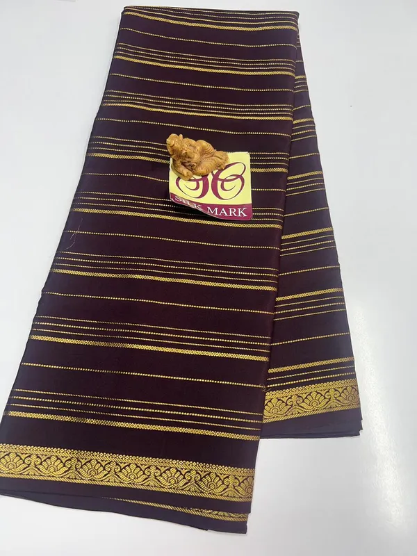 Pure_Zari_Mysore_Crepe_Silk_Sarees_With_Blouse_Piece