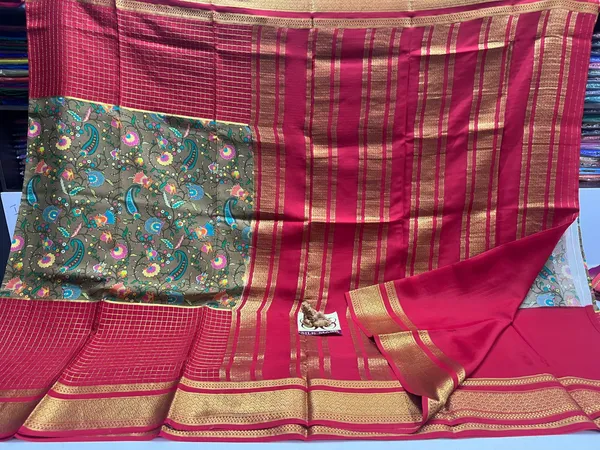 Pure_Mysore_Crepe_Silk_With_Embroidery_Saree_With_Blouse_Piece