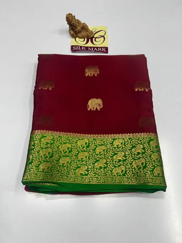 Pure_Mysore_Crepe_Silk_With_Embroidery_Saree_With_Blouse_Piece