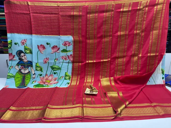 Pure_Mysore_Crepe_Silk_With_Embroidery_Saree_With_Blouse_Piece