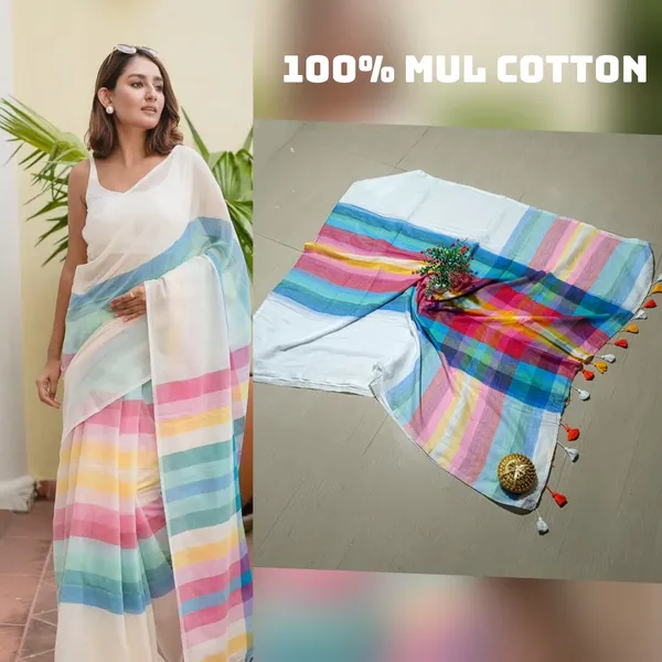 Exclusive_Multi_Colour_Rainbow_Mul_Cotton_Saree_Summer_Collection_2025