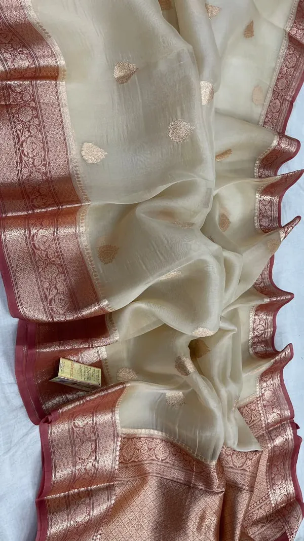 White_Banarasi_Kora_Organza_Saree