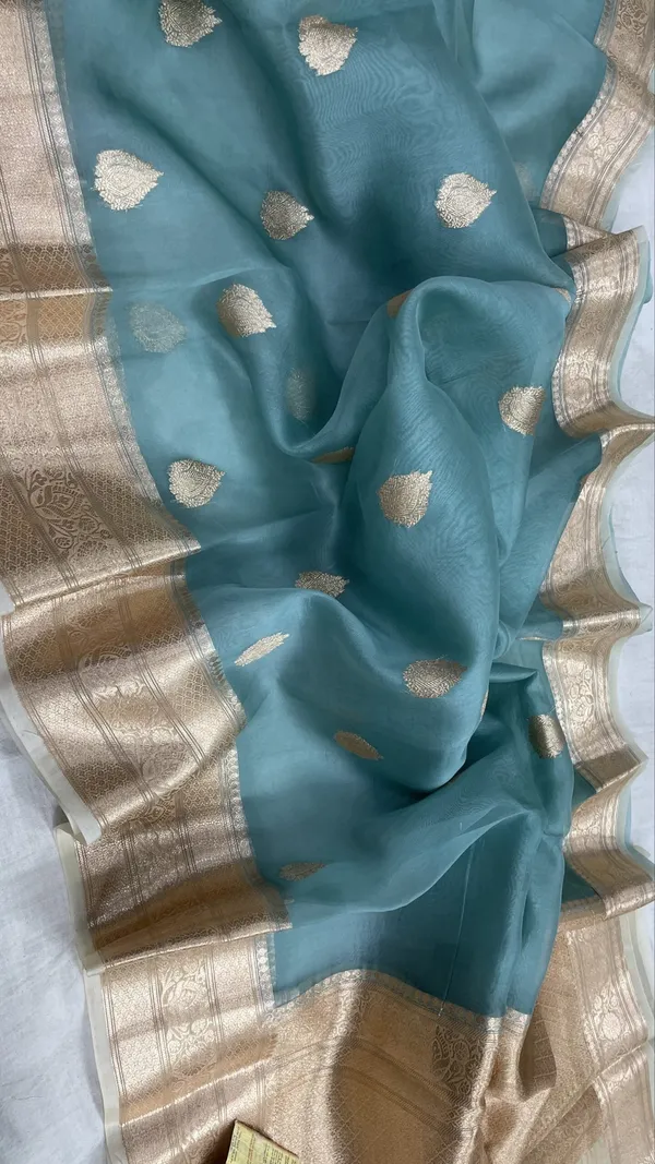 Sky_Blue_Banarasi_Kora_Organza_Saree