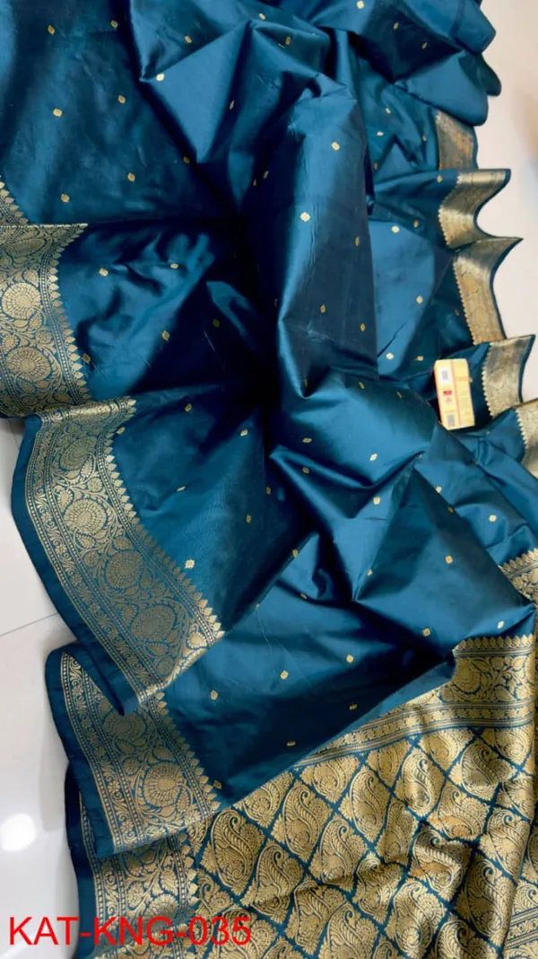 Skye_Blue_Pure_Katan_Kanjivaram_Silk_Saree_Handloom_Luxury_With_Antique_Zari