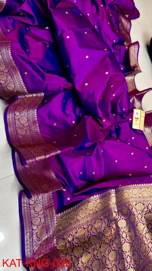 Purple_Pure_Katan_Kanjivaram_Silk_Saree_Handloom_Luxury_With_Antique_Zari