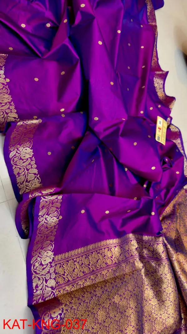 Purple_Pure_Katan_Kanjivaram_Silk_Saree_Handloom_Luxury_With_Antique_Zari