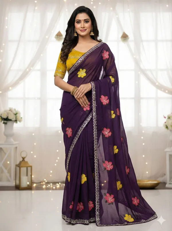 Floral_Butti_Designer_Saree